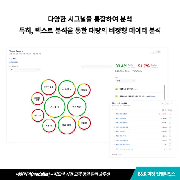 메달리아 비정형 데이터 텍스트 분석 기능